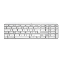 Logitech klávesnice MX Keys S/ bezdrátová/ Bluetooth/ USB-C/ US layout/ bílo-šedá