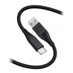 Swissten Datový kabel SOFT SILICONE USB / USB-C 1,5 M 60W ČERNÝ