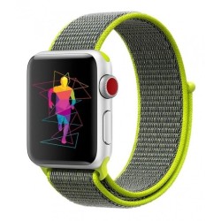 Swissten řemínek pro apple watch nylonový 42 / 44 / 45 / 49 mm zářivě zelený
