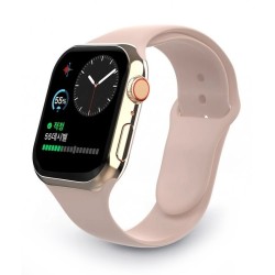Swissten řemínek pro apple watch silikonový 42 / 44 / 45 / 49 mm pískově růžový