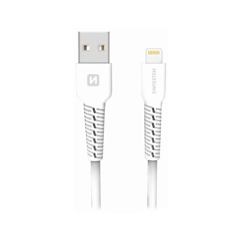 Swissten datový kabelusb/lightning bílý 1,2m (eco balení)