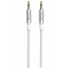Swissten audio kabeltextile jack (samec) / jack (samec) 1,5 m bílý