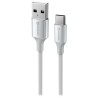 Swissten datový kabeltextile ii usb / usb-c 1,5 m bílý