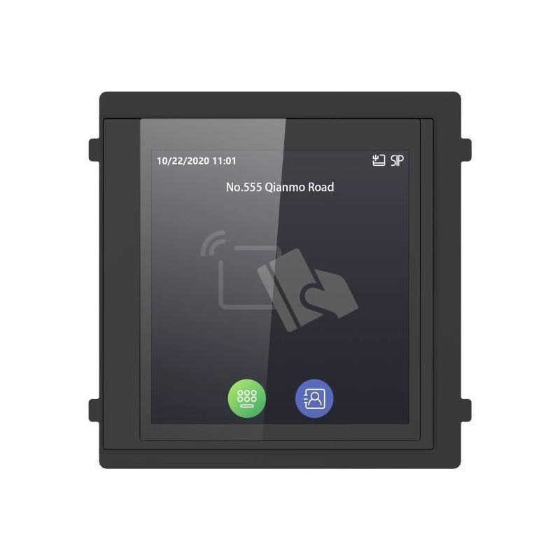 Hikvision DS-KD-TDE - Dotykový modul interkomu 3v1, čtečka EM karet