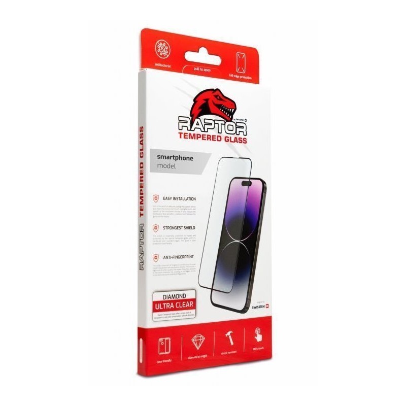 Swissten Raptor průhledné 3D temperované sklo pro iPhone 17 Pro