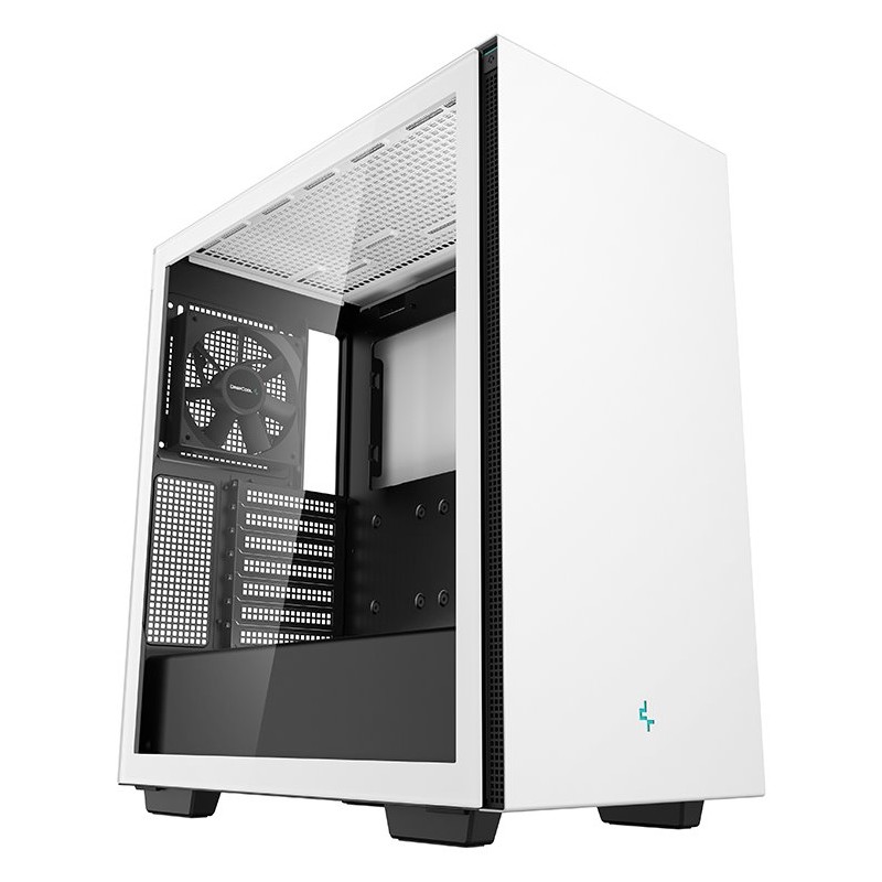 DEEPCOOL skříň CH510 WH / E-ATX / 120 mm fan / 2xUSB 3.0 / tvrzené sklo / bílá