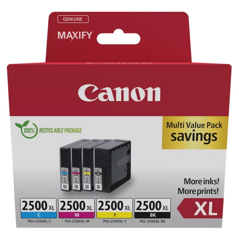 Canon inkoustová náplň PGI-2500XL BK/C/M/Y MULTI Ink Value Pack