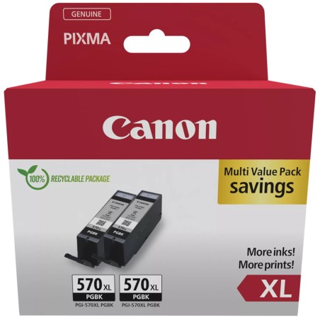Canon inkoustová náplň PGI-570XL BK TWIN SEC Pigment černáXL