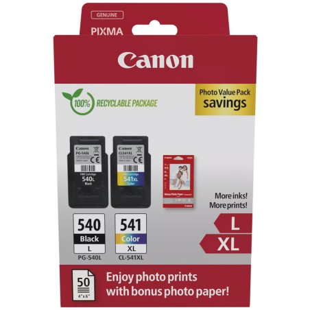 Canon inkoustová náplň PG540L/CL541XL PVP 4x6 (GP-501 50listů)