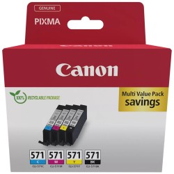 Canon inkoustová náplň CLI-571 C/M/Y/BK MULTI SEC Ink Value Pack