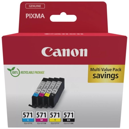 Canon inkoustová náplň CLI-571 C/M/Y/BK MULTI SEC Ink Value Pack