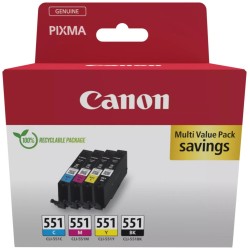 Canon inkoustová náplň CLI-551 C/M/Y/BK MULTI SEC Ink Value Pack