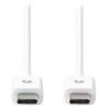 NEDIS kabel USB 2.0/ zástrčka USB-C - zástrčka USB-C/ 60 W/ 480 Mbps/ poniklovaný/ bílý/ bulk/ 1m