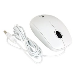 Logitech myš B100/ Drátová/ Optická/ 800dpi/ USB/ bílá