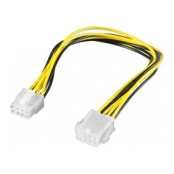 PremiumCord Prodloužení napájecího kabelu/ 8 pinů/ délka 28cm