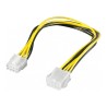 PremiumCord Prodloužení napájecího kabelu/ 8 pinů/ délka 28cm