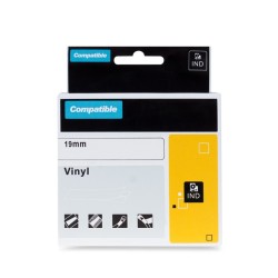 PRINTLINE kompatibilní páska s DYMO 1805422, 19mm, 5.5m, bílý tisk/červený podklad, RHINO, vinylová