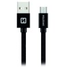 Swissten Datový Kabel Textile Usb / Micro Usb 1,2 M Černý