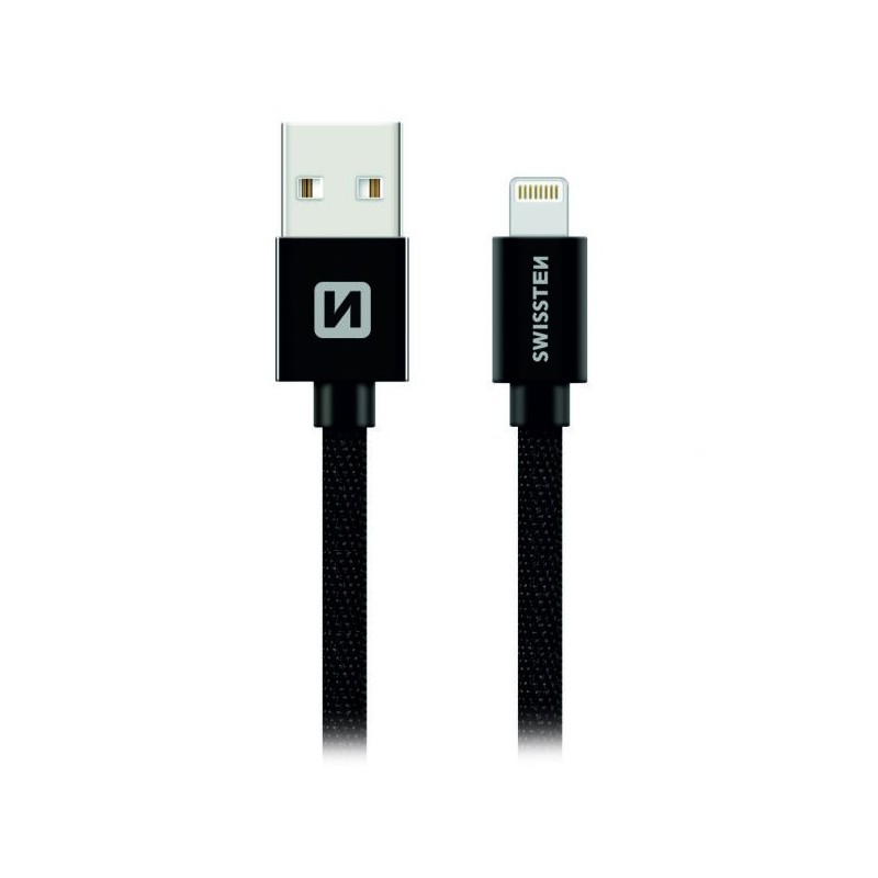 Swissten Datový Kabel Textile Usb / Lightning 1,2 M Černý