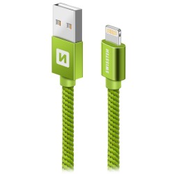 Swissten Datový Kabel Textile Usb / Lightning 2,0 M Zelený