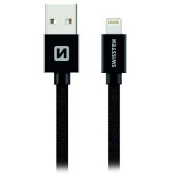 Swissten Datový Kabel Textile Usb / Lightning Mfi 2,0 M Černý